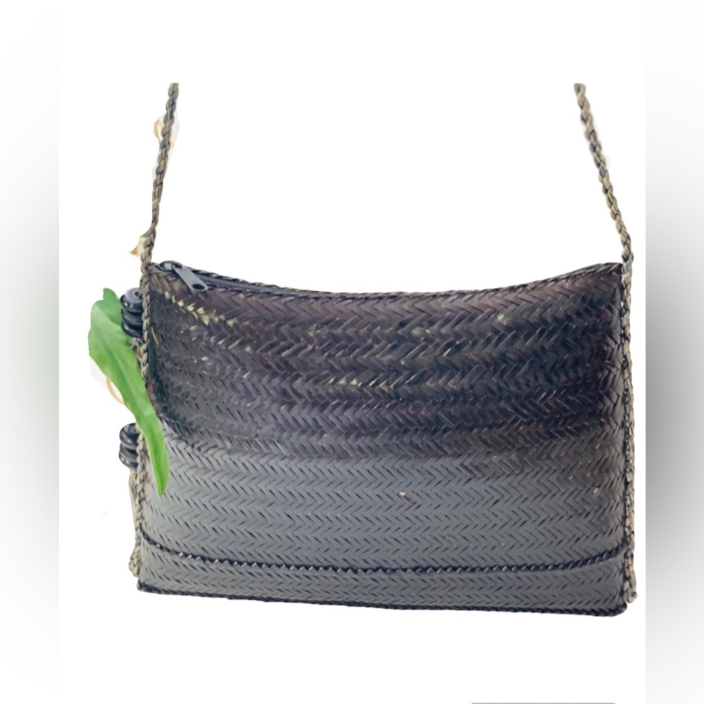 Vintage | Valerie Black Woven Basket Bag